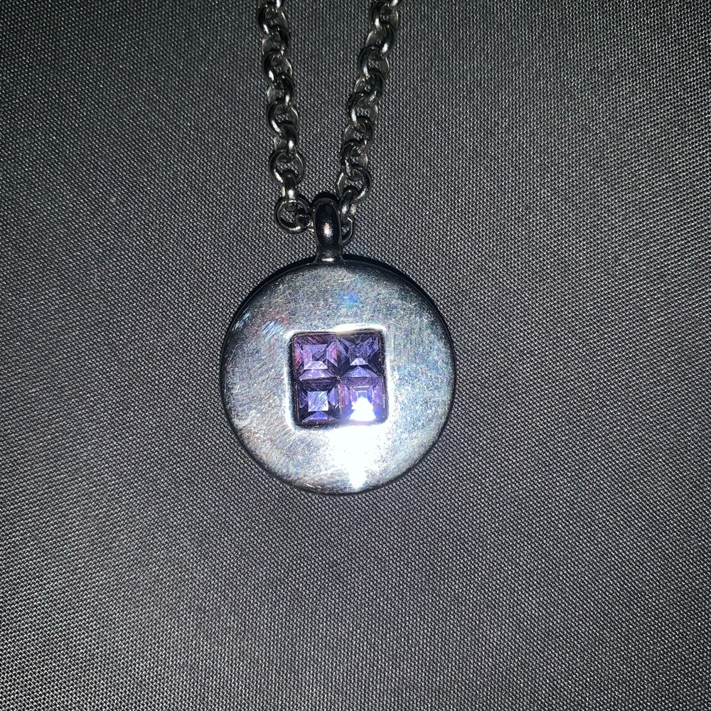Purple Rhinestone Necklace